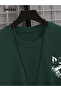 Scary Wolf Printed Cotton Men's Green Forest T-Shirt-Black Shorts Set - 4