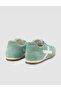 Monamae 100% Genuine Leather Green Suede Lace-Up Women's Sneaker - 3