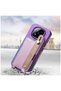 Xiaomi Redmi Note 14 Pro Plus 5g Compatible Case M-Safe 2in1 Best Leather Case with Card Holder Purple - 2