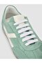 Monamae 100% Genuine Leather Green Suede Lace-Up Women's Sneaker - 6