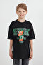 New York Lettering and Teddy Bear Printed Boys' T-Shirt