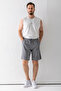 Men's Adjustable Waist Double Pocket Shorts Gray - 9239 - 2