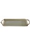 Serving Tray with Golden Handle from Alsaif Gallery, 40×23×2 cm, Rectangular, Large - Light Green