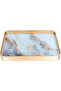 Serving Tray Steel Alsaif Gallery, Rectangular, 32×34 cm - Gold