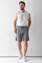 Men's Adjustable Waist Double Pocket Shorts Gray - 9239 - 6