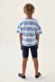 U.S. Polo Assn Licensed Striped Indigo Boy Bermuda Suit - 5