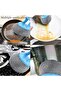 Steel Scrubber with Handle, Kitchen Cleaning Sponge Set, 2-Pack, Black and White - 2