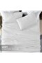 3Pcs King Size Flat 300tc Cotton Bedsheet set - White - 2