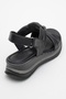 Oara Black Skin Genuine Leather Women's Sandals - 5