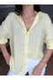 Yellow Textured Transparent Shirt - 4914 - 3