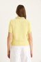 Women's Yellow Polo Collar Stone Detailed Summer Knitwear Blouse 20246856 - 7