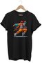 Dancing Boy Dancing Boy Design Printed 100% Cotton Regular Fit Black T-Shirt