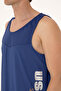 Men's Regular Fit Light Navy Blue Crew Neck Sleeveless T-Shirt 50299524-Vr059 - 7