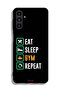Samsung Galaxy A13 5G Protective Case Cover Eat Sleep Gym Repeat
