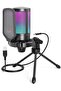 Gaming USB Microphone for PC PS5, Condenser Mic with Quick Mute, RGB Indicator, Tripod Stand, - 2