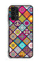 Samsung Galaxy A13 4G Protective Case Cover Mandala Squares Pattern