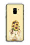 غطاء حماية لهاتف Samsung Galaxy A8 Plus (2018) مع غطاء وجه مزين برسومات عباد الشمس