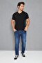 Men's Cotton Slim Fit V-Neck T-Shirt Black 5016-S - 2
