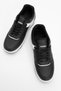 Lace-Up Men's Sports Shoes Black White - 5