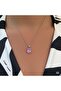 Steel Necklace – Elegant Design with Purple Stone
