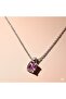 Steel Necklace – Elegant Design with Purple Stone - 4