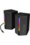 Computer Speakers, Desktop PC Speakers with Volume Control, RGB Gaming Loudspeakers Wired wit
