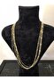Mini Brass Model Gold (Yellow) Shiny Shiny Anti-Stain Necklace - 4