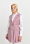 Tencel Belt Detailed Tencel Blend Vest Lavender - 2