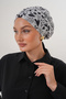 Patterned Hijab Bonnet Daily Use Sports Bonnet Practical Shawl Scarf - 6