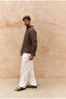 Fyfaha Wide Leg Men's Ecru Linen Trousers - 3
