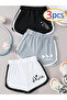 Girl's 3 Pack Rhythm Heart-Lamour-Feather Printed Piping Combed Cotton Shorts