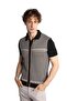 Men's Black Slim Fit Slim Fit Buttoned Polo Collar Patterned Short Sleeve Knitwear T-Shirt