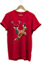 Hunting Hunter Deer and Fox Printed 100% Cotton Regular Fit T-Shirt