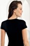 Women's Short Sleeve Lycra Crew Neck Body Hugging Undershirt - 2