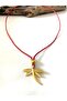 Bohem Red Rope Gold Yusufcuk Necklace - 3