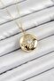 316L Steel Chain ​​Openable Medallion Zircon Stone Gold Color Necklace