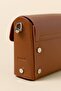 Metal Closure Crossbody Bag Brown - 4