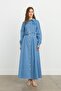 Front Buttoned Jeans Denim Dress Ice - 4
