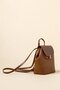 Metal Closure Backpack Brown