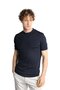 Men's Navy Blue Standard Fit Slim Fit Crew Neck Plain Short Sleeve Knitwear T-Shirt