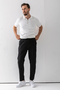 Men's Adjustable Waist Pocket Jogger Trousers Black - 5060 - 5
