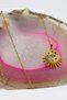 Stainless Steel Gold Colored Steel Necklace with Colored Eye Figure, Gift Necklace (60 cm) - 5