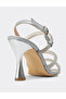 Kindep Three Band Stone Piping Heeled Women's Shoes Silver - 5