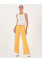 Yellow Flare Fit Modal Blend Sweatpants 50301405-Vr044