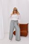 Large Size with Pockets and Elastic Waist Palazzo Pants - 6