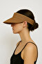 Women's Buff Straw Wide Visor Adjustable Summer Sunscreen Visor Beach and Sports Hat - 3