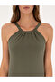 Khaki A-Line Knitted Dress 50306012-Vr027 - 6