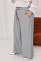 Large Size with Pockets and Elastic Waist Palazzo Pants - 2