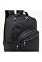 Monocromo Logo Print Backpack with Zip Closure and Laptop Compartment - 45x32x18 cms - 5