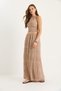 Women's Dark Powder Back Detailed Gipeli Crop Blouse Lined Pleated Skirt Set 9542 60283444 - 4